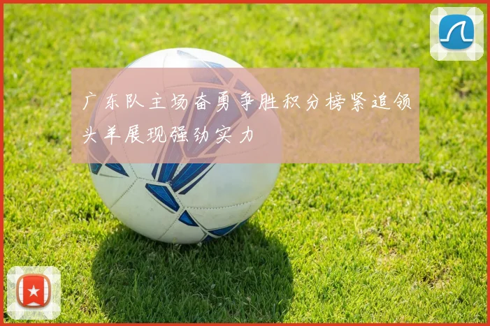 广东队主场奋勇争胜积分榜紧追领头羊展现强劲实力